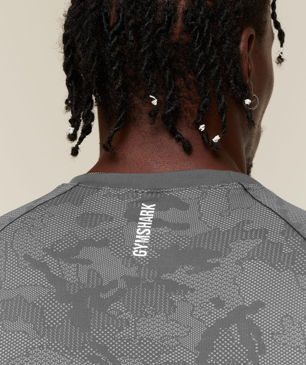 Gymshark Geo Seamless Tee - Dark Grey/Mist Grey