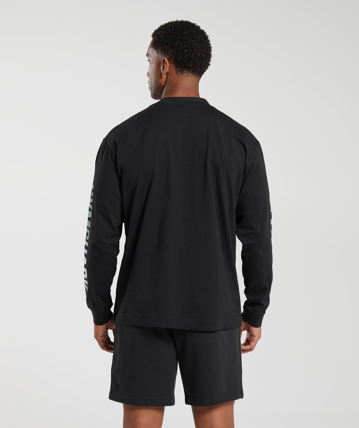 Gymshark Global Graphic Long Sleeve Tee - Black
