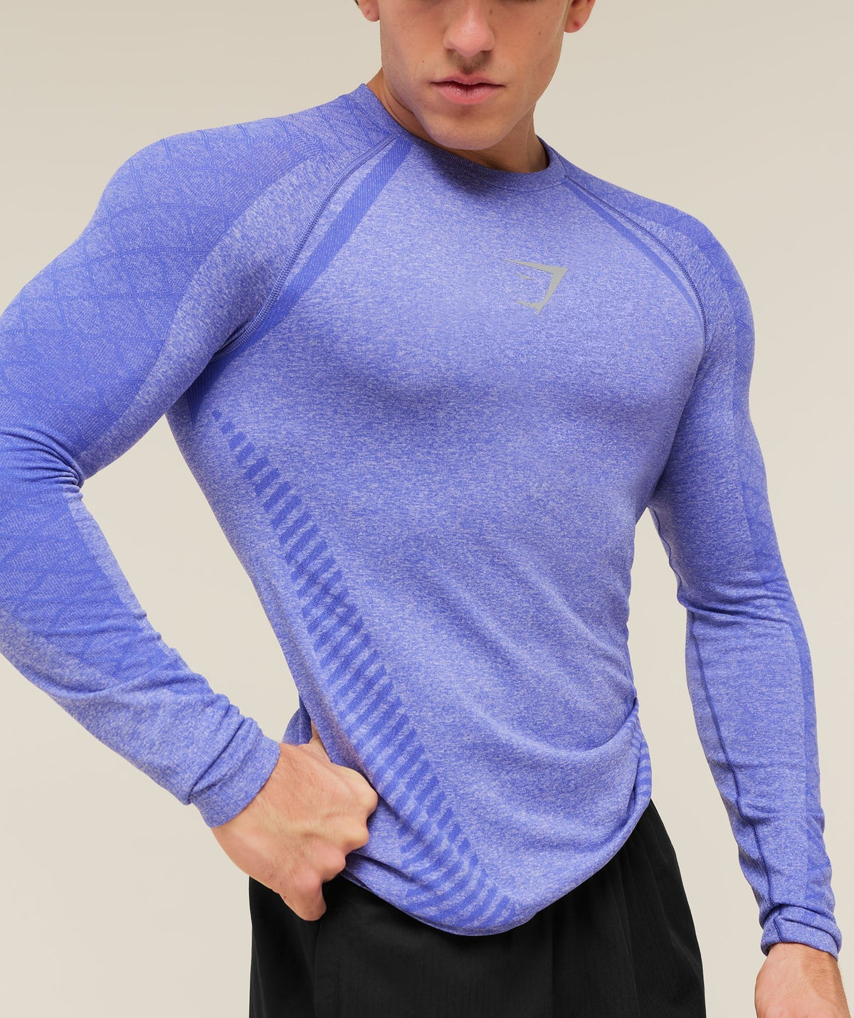 Gymshark Devant Seamless Long Sleeve Tee - Amethist