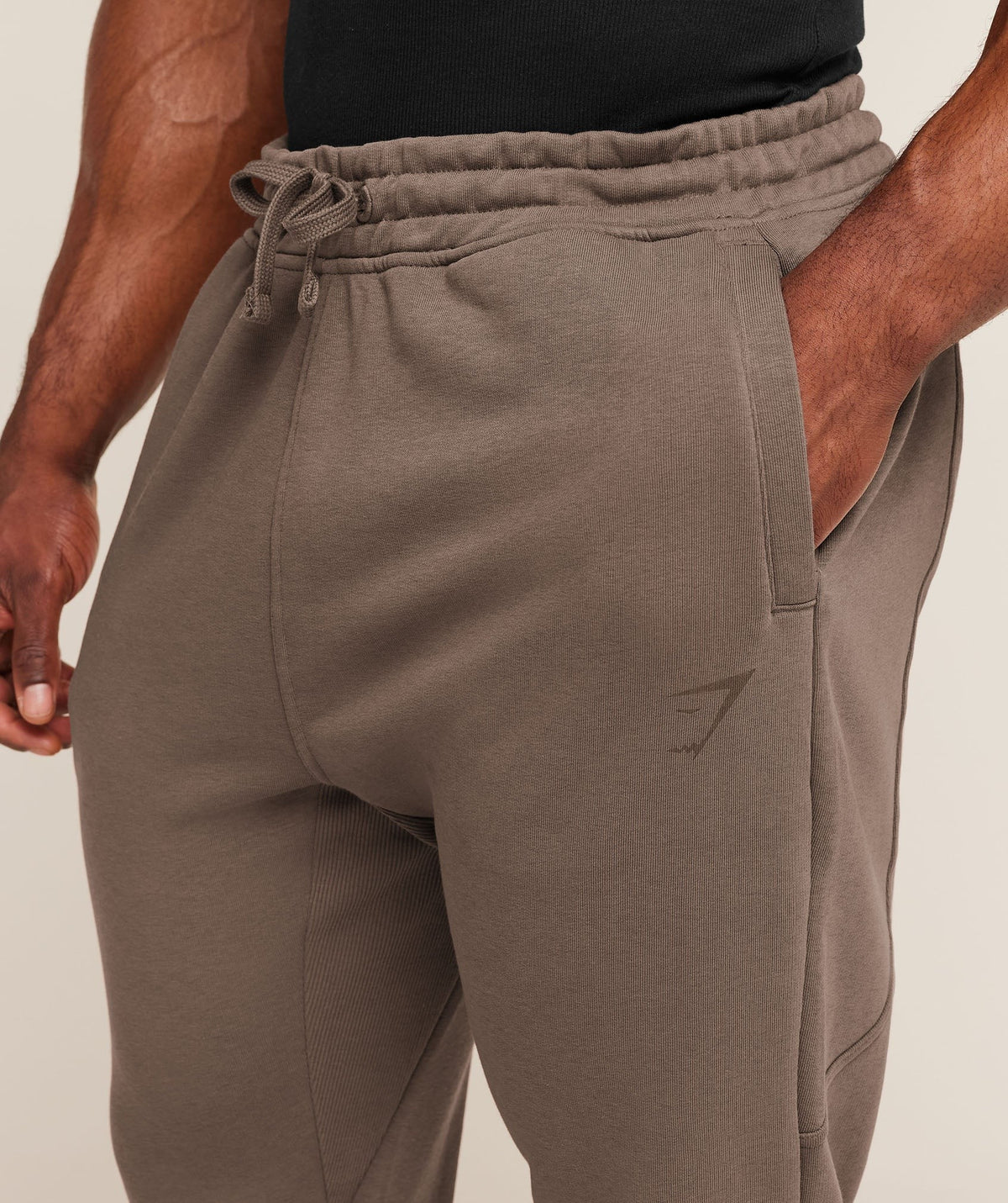Gymshark Power Wordmark Jogger - Soft Brown