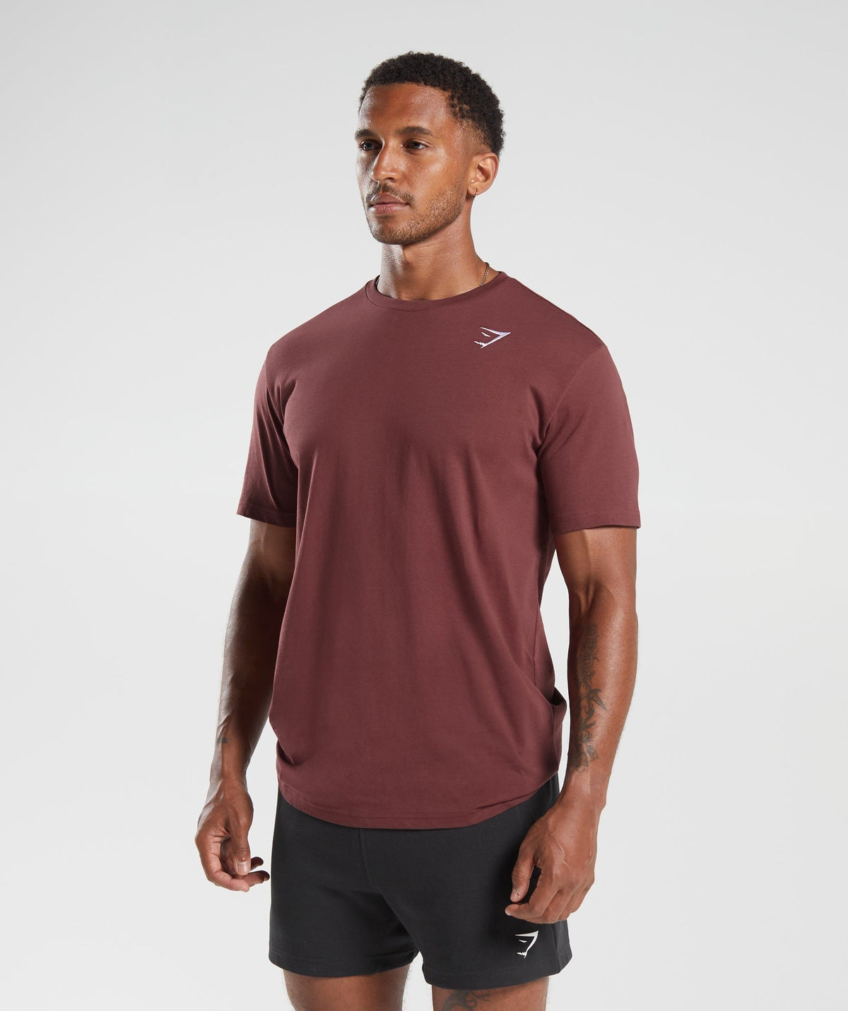 Gymshark Crest Tee - Washed Burgundy