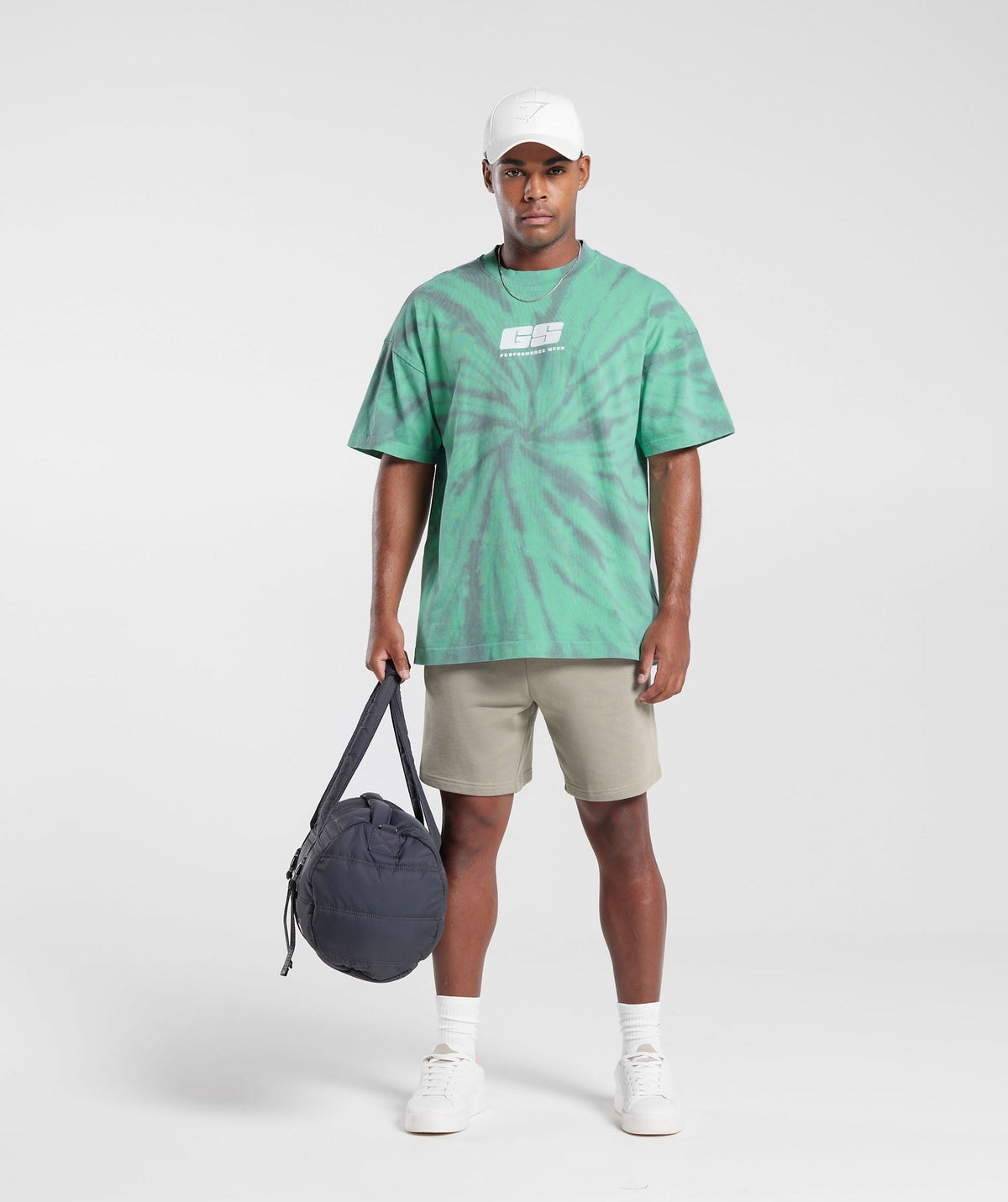 Gymshark Rest Day Tee - Oxidized Green/Silhouette Grey/Spiral Optic Wash