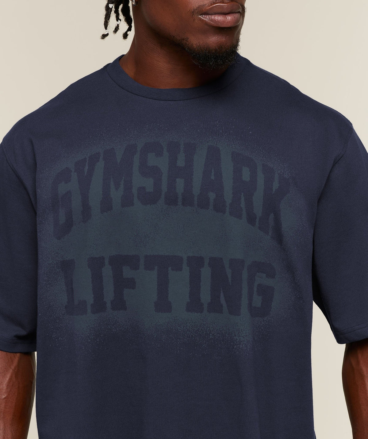 Gymshark Faded Lifting Graphic Tee - Heavy Blue
