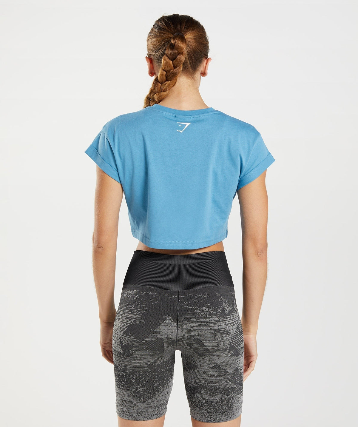 Gymshark Fraction Crop Top - Blue