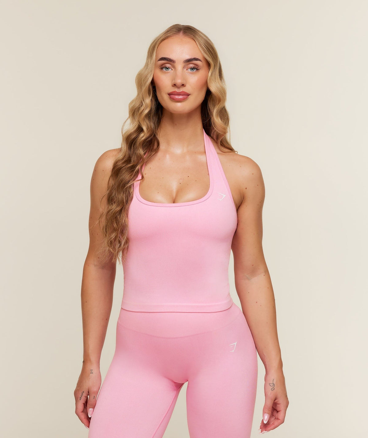 Gymshark Adapt Solid Halter Neck Tank - Poise Pink