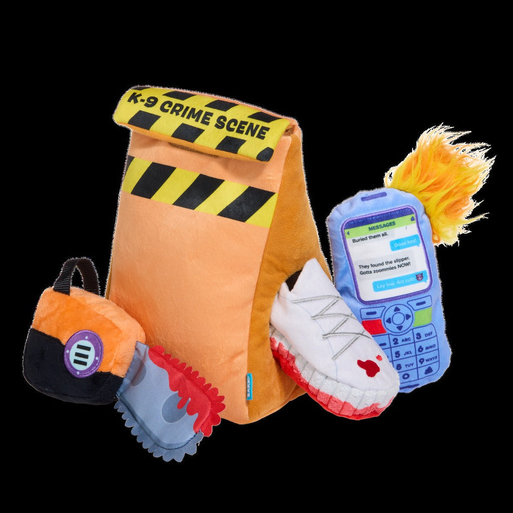 Buried Evidence Plush Multi-Part Enrichment Dog Toy