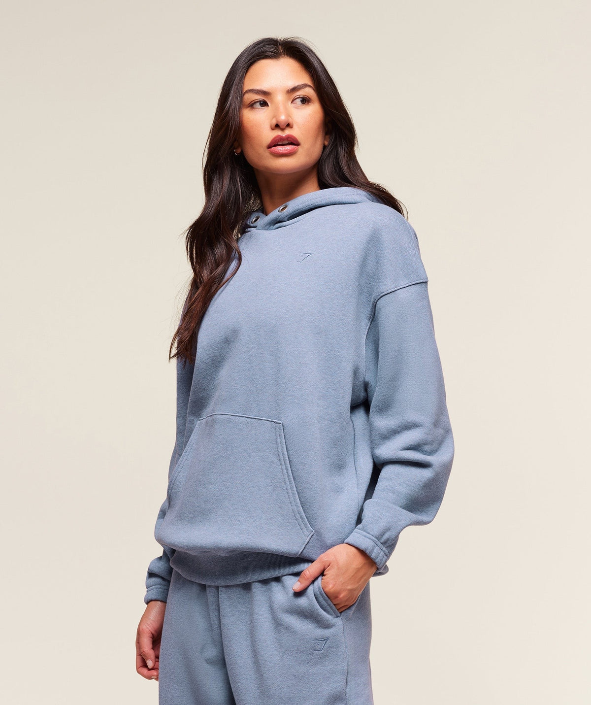Gymshark Rest Day Sweats 2.0 Oversized Hoodie - Bros Worn Blue Marl