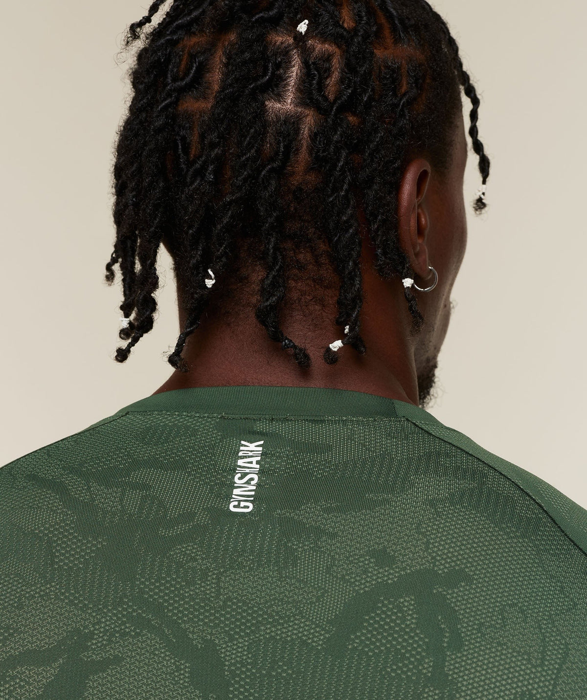 Gymshark Geo Seamless Long Sleeve Tee - Earth Green/Force Green