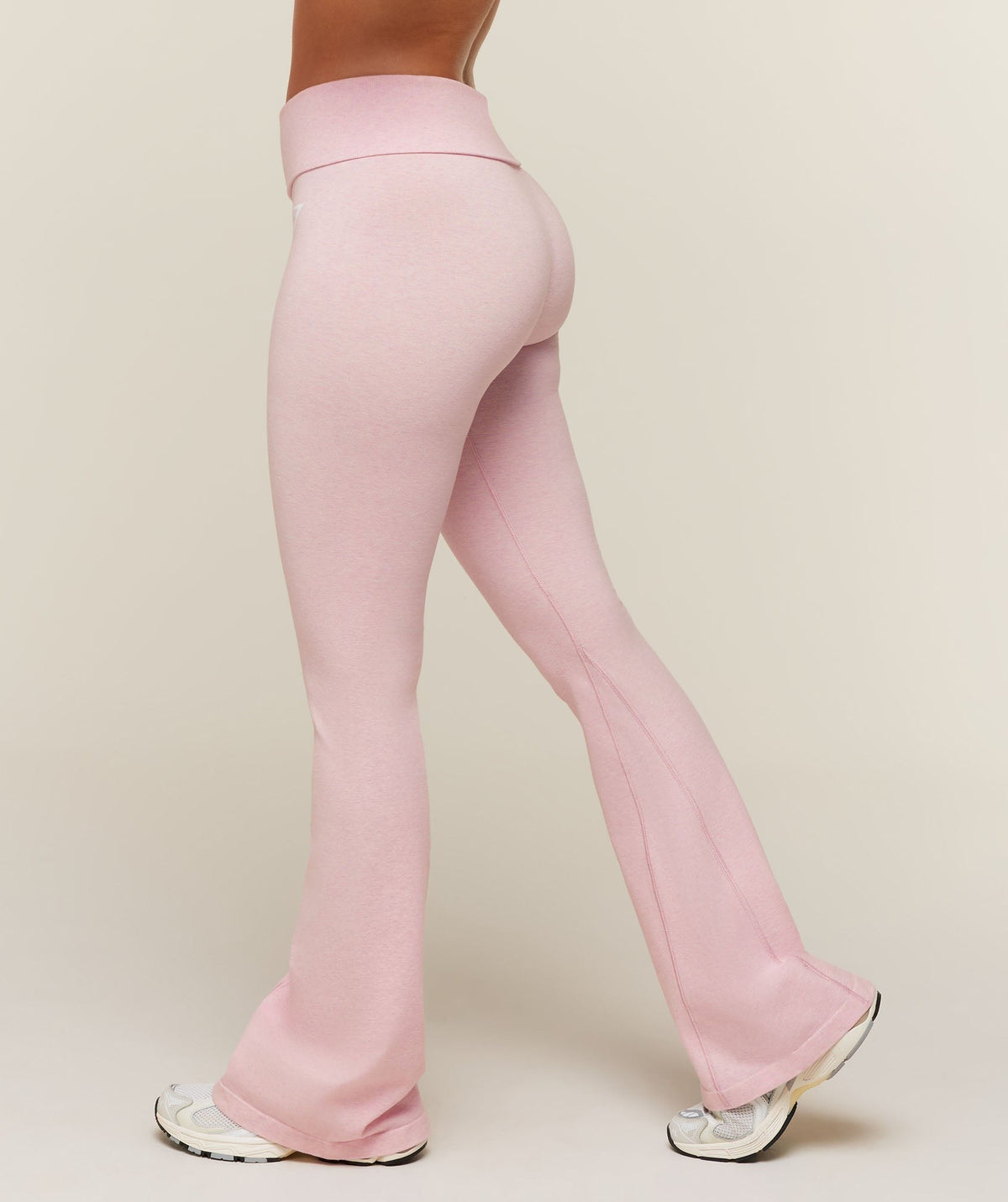 Gymshark CottonMoveTM Flared Leggings - Gentle Pink Marl