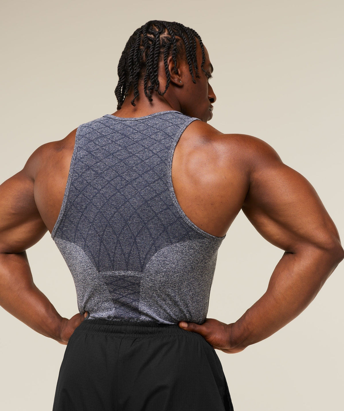 Gymshark Devant Seamless Tank - Heavy Blue