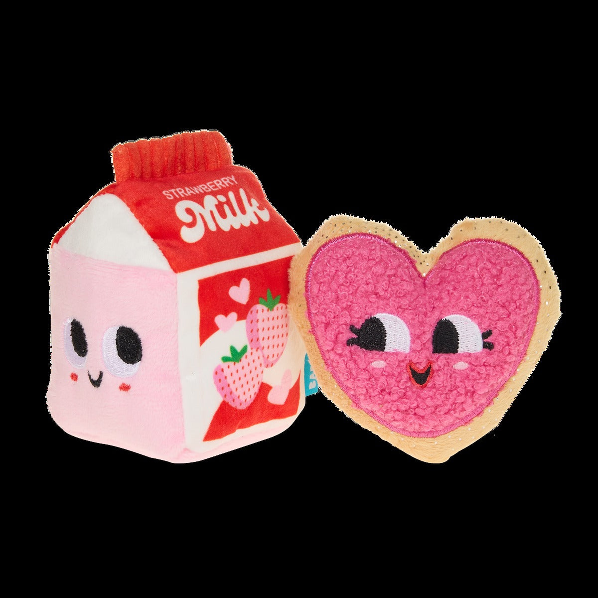 Squeak Heart Snack Plush Multi-Part Dog Toy