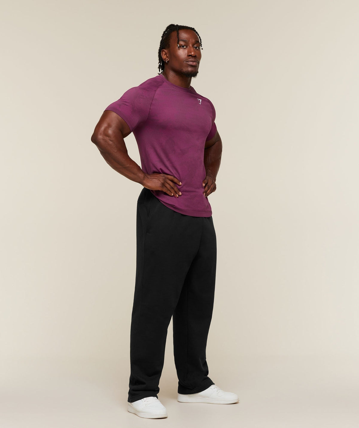 Gymshark Geo Seamless Tee - Strength Pink/Performance Pink