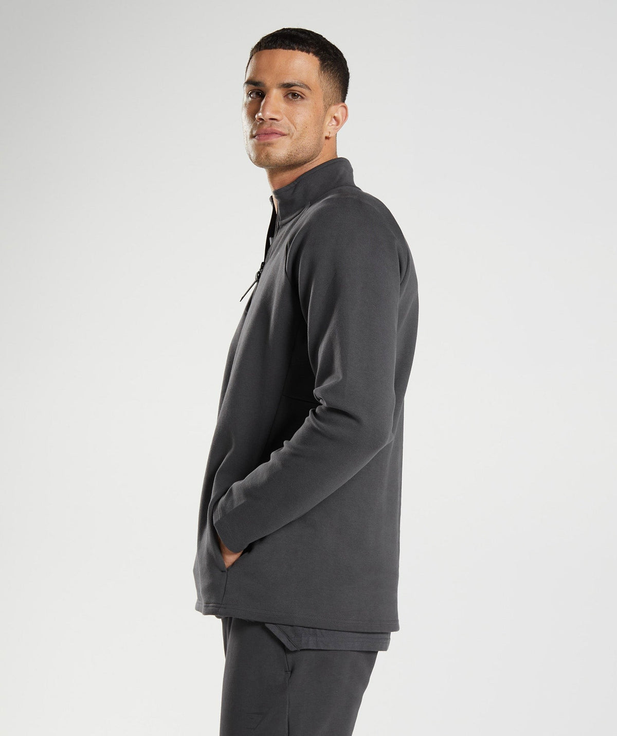 Gymshark Rest Day Knit 1/4 Zip - Grey