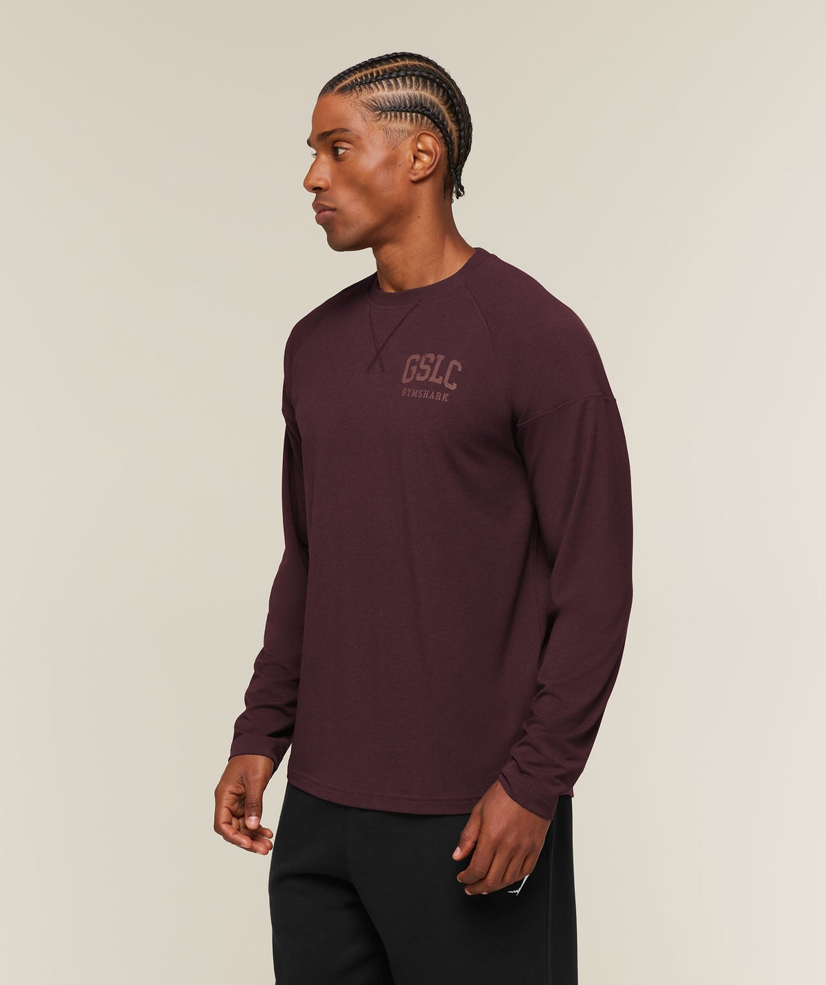 Gymshark GSLC Raglan Long Sleeve Tee - Cherry Purple