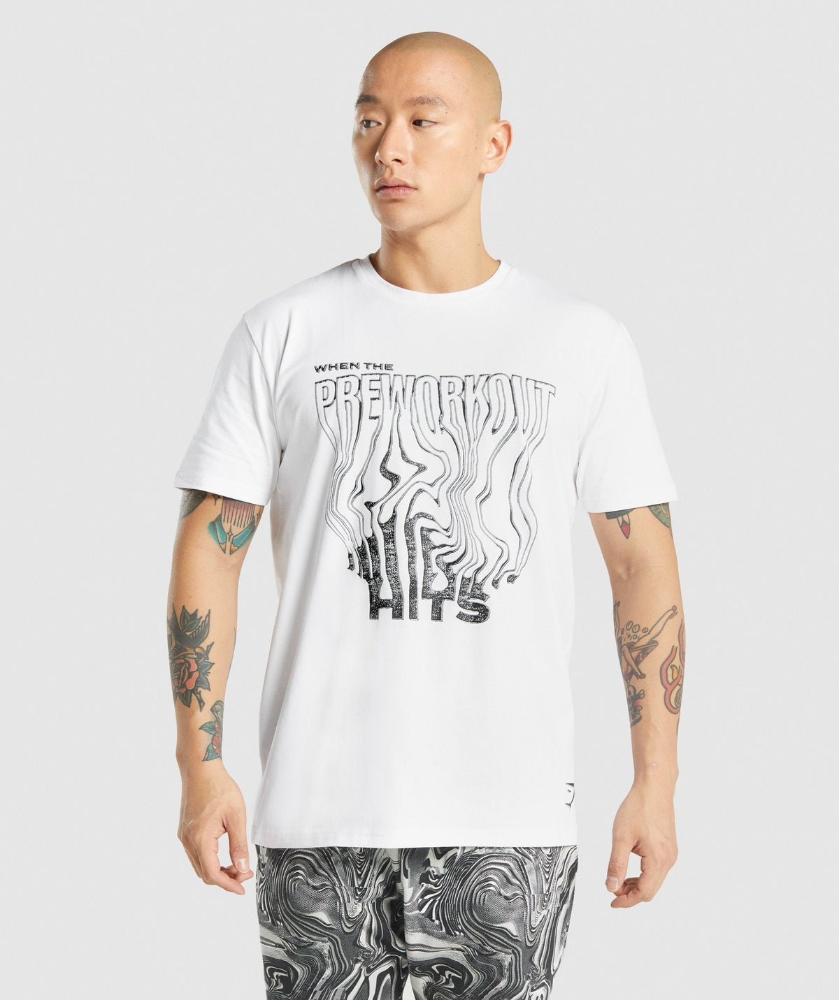 Gymshark Pre-Workout Tee - White