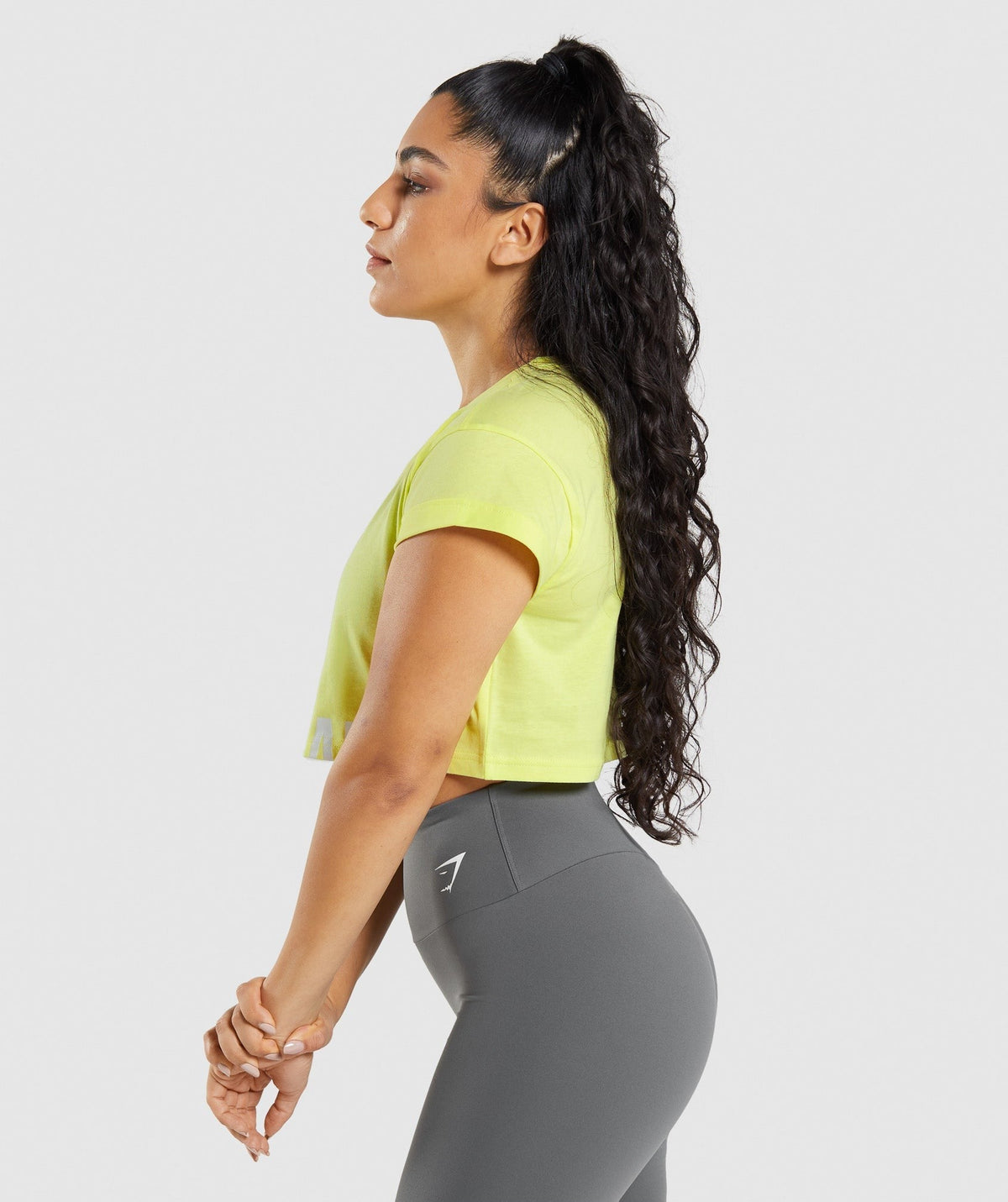 Gymshark Fraction Crop Top - Firefly Green