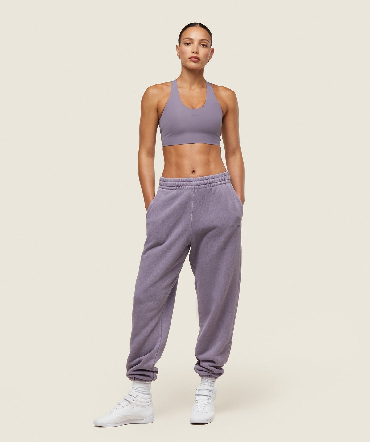 Gymshark Comfort Oversized Pant - Fog Purple/Pigment Garment Dye + Wash
