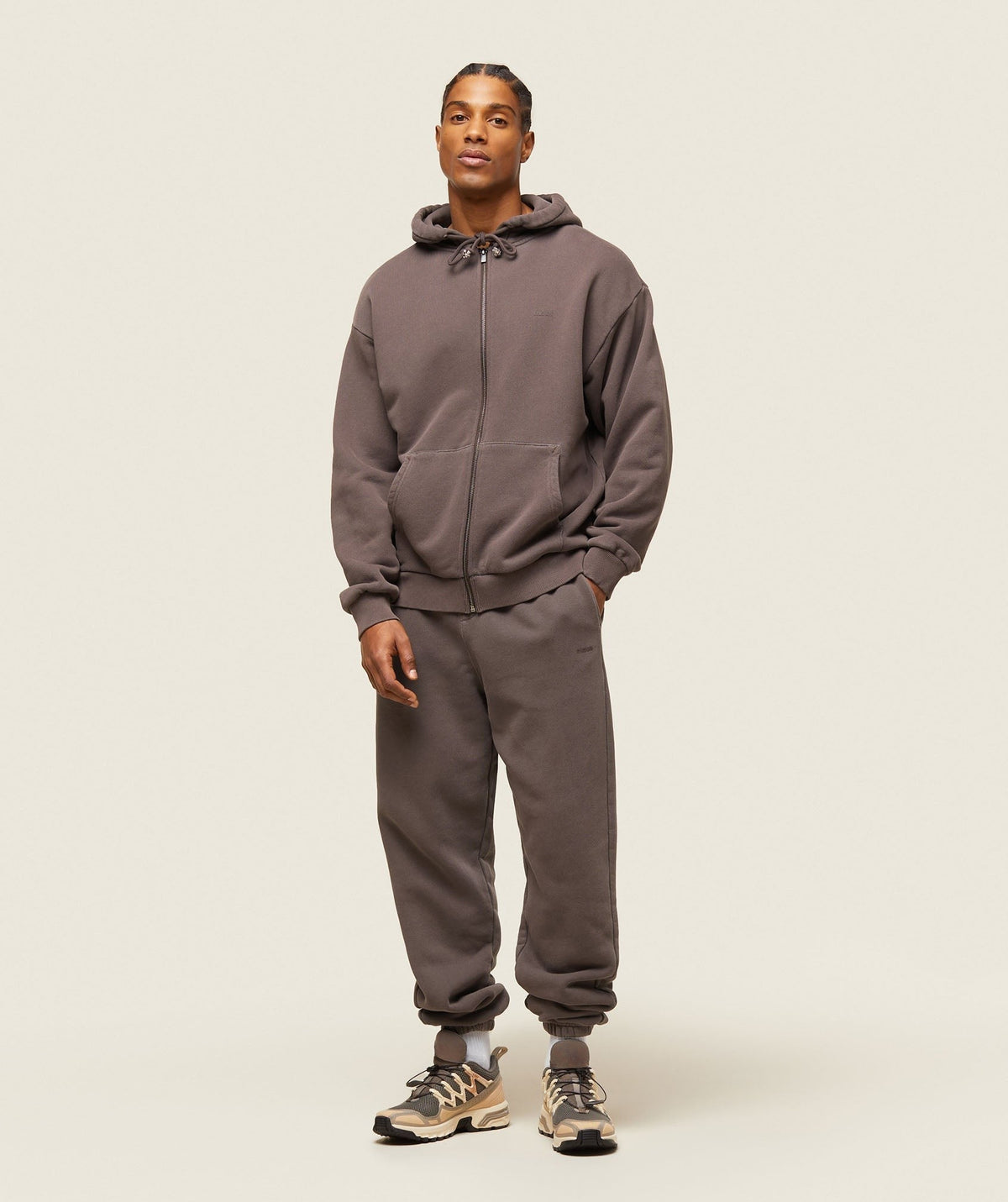 Gymshark Lifestyle Relaxed Zip Hoodie - Archive Brown