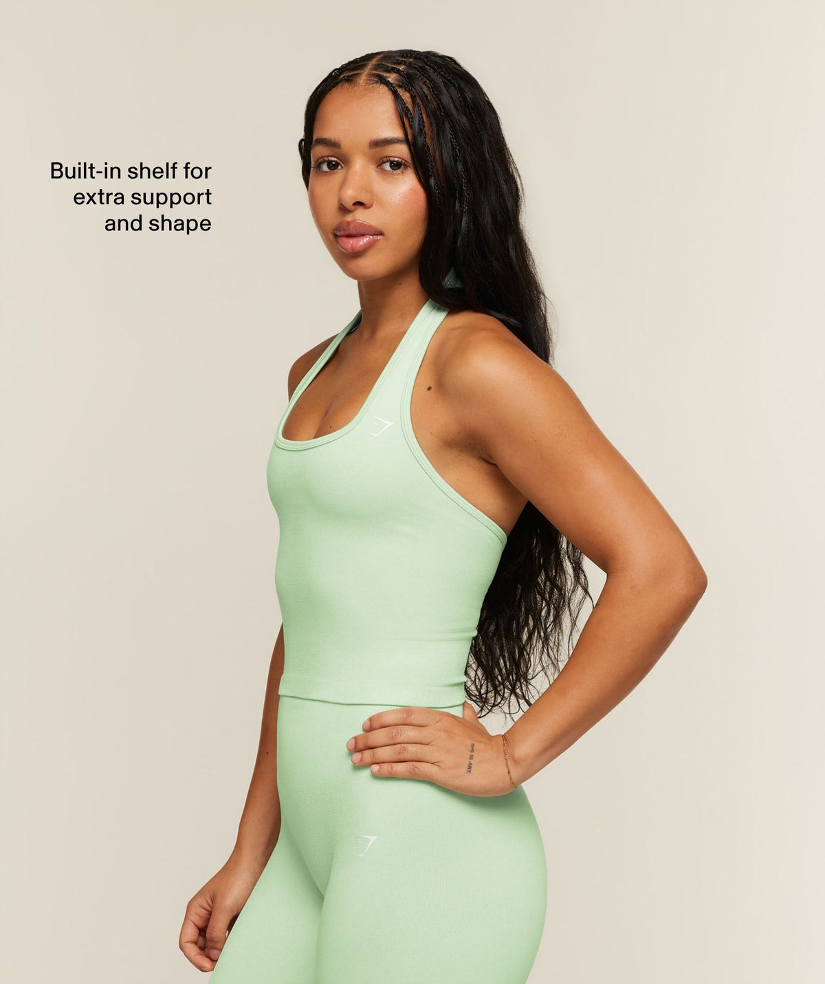 Gymshark Adapt Solid Halter Neck Tank - Sprint Green