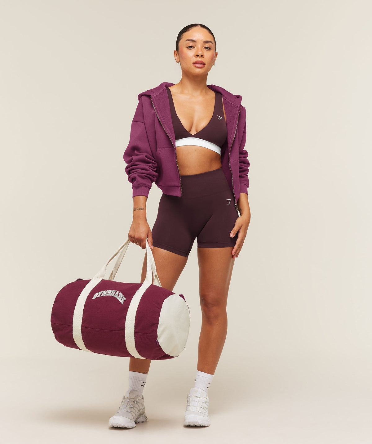 Gymshark Everyday Seamless Contrast Bra - Cherry Purple