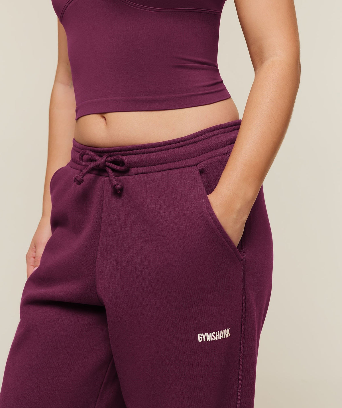 Gymshark Cosy Luxe Straight Leg Short Joggers - Strength Pink